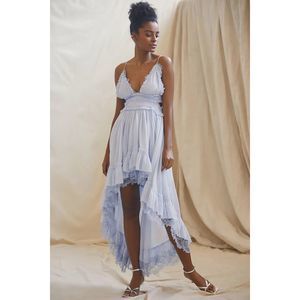 Anthropologie x Magali Pascal Deep-V High-Low Dress Size XL